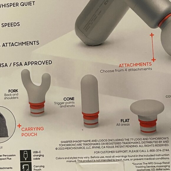 Percussion Massager Compact Plus by Sharper Image PP01 Portable Percussion - Picture 4 of 7